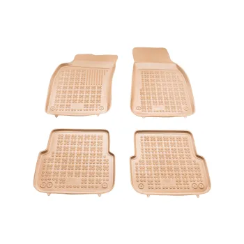 Λαστιχένια πατάκια Audi A6 (2004-2008) / A6 Allroad (2006-2011) - τύπου σκαφάκι - μπεζ - 4τμχ., Rezaw Plast