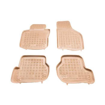 Λαστιχένια πατάκια VW Golf 5 / 6 / VW Jetta / Seat Leon (2004-2012) / VW Scirocco / Skoda Octavia 2 (2004-2013) - τύπου σκαφάκι - μπεζ - 4τμχ., Rezaw Plast