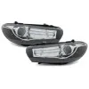 Φανάρια εμπρός Vw Scirocco (2008-2014) led - μαύρα , χωρίς λάμπες (Η7) - σετ 2τμχ.