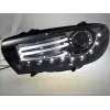 Φανάρια εμπρός Vw Scirocco (2008-2014) led - μαύρα , χωρίς λάμπες (Η7) - σετ 2τμχ.