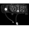 Φανάρια εμπρός Audi 100 C4 (1990-1994) led - μαύρα , με λάμπες (Η1) - σετ 2τμχ.