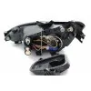 Φανάρια εμπρός Peugeot 206 angel eyes - μαύρα με led , με λάμπες (Η1) - σετ 2τμχ.