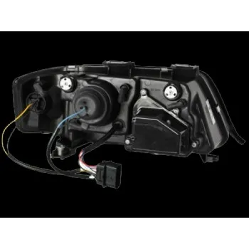 Φανάρια εμπρός Audi A6 με φώτα ημέρας (1997-2001) led / Allroad 1999-2005 - chrome , με λάμπες (Η1) - σετ 2τμχ.