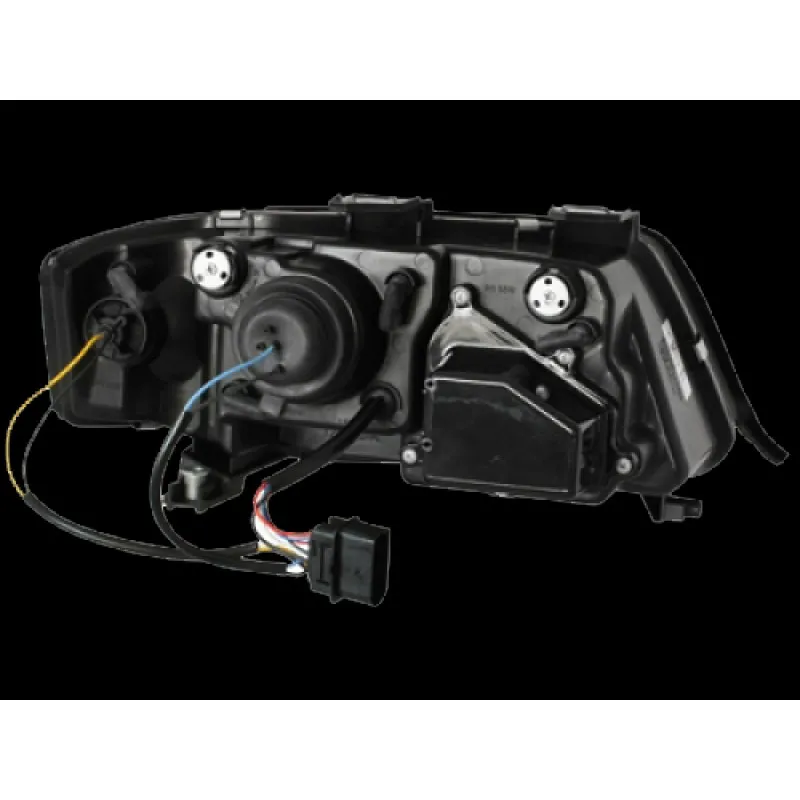 Φανάρια εμπρός Audi A6 με φώτα ημέρας (1997-2001) led / Allroad 1999-2005 - chrome , με λάμπες (Η1) - σετ 2τμχ.