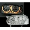 Φανάρια εμπρός Vw Golf 3 R32 design angel eyes - chrome , χωρίς λάμπες (Η 7 ) - σετ 2τμχ.