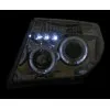 Φανάρια εμπρός Nissan Navara / Pathfinder (2005-2009) led angel eyes - chrome , με λάμπες (Η1) - σετ 2τμχ.