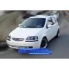 Φανάρια εμπρός Chevrolet Aveo (2003-2006) led angel eyes - chrome , με λάμπες (Η1) - σετ 2τμχ.