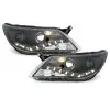 Φανάρια εμπρός Vw Tiguan (2007-2011) led , black , με λάμπες (Η1) - σετ 2τμχ.