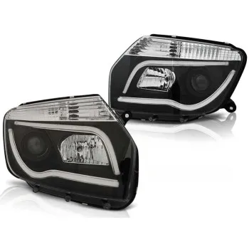Φανάρια εμπρός Dacia Duster (2010-2014) led - lightbar design , χωρίς λάμπες (Η7) - σετ 2τμχ.