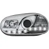 Φανάρια εμπρός Vw Golf IV devil eyes - chrome , με λάμπες (Η1) led - σετ 2τμχ.