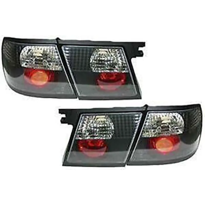 Πίσω φανάρια Nissan Primera P11 /W11 (1996-1999) 5πορτό - μαύρα - σετ 2τμχ.