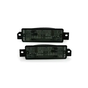 Φλας προφυλακτήρα BMW E30 (1983-1990) limousine / touring / coupe / cabrio - μαύρο χρωμίου - σετ 2τμχ.