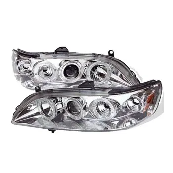 Φανάρια εμπρός Honda Accord (1998-2002) USA angel eyes, με λάμπες (Η1) - σετ 2τμχ.