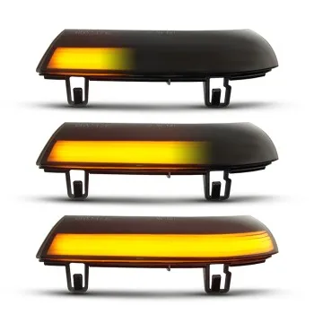 Τρεχούμενα led φλας για καθρέφτες για VW Golf 5 / Golf 5 plus / Golf 6 plus / Jetta / Passat (2001-2011) / Sharan (2003-2010) / Seat Alhambra / Skoda Superb - φιμέ με τρεχούμενο φλας - σετ 2τμχ.