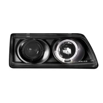 Φανάρια εμπρός Honda CRX (1990-1991) angel eyes - κόκκινα , με λάμπες (Η1) - σετ 2τμχ.