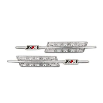 Led φλας BMW E46 / E60 / E90 M-look (2003-2008) - χρωμίου - σετ 2τμχ.