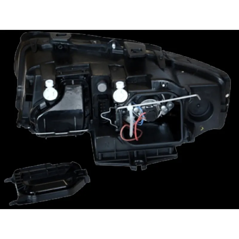 Φανάρια εμπρός Audi A4 (2001-2004) led Dayline - μαύρα , χωρίς λάμπες (Η7) - σετ 2τμχ.