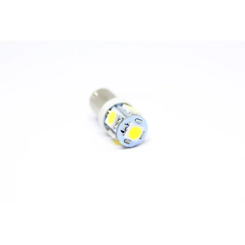 Led λάμπα τύπου BA9 με 5 SMD led 5000K τυχαία διάταξη - 1τμχ.
