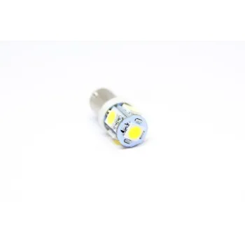 Led λάμπα τύπου BA9 με 5 SMD led 5000K εκ διαμέτρου αντίθετα - 1τμχ.