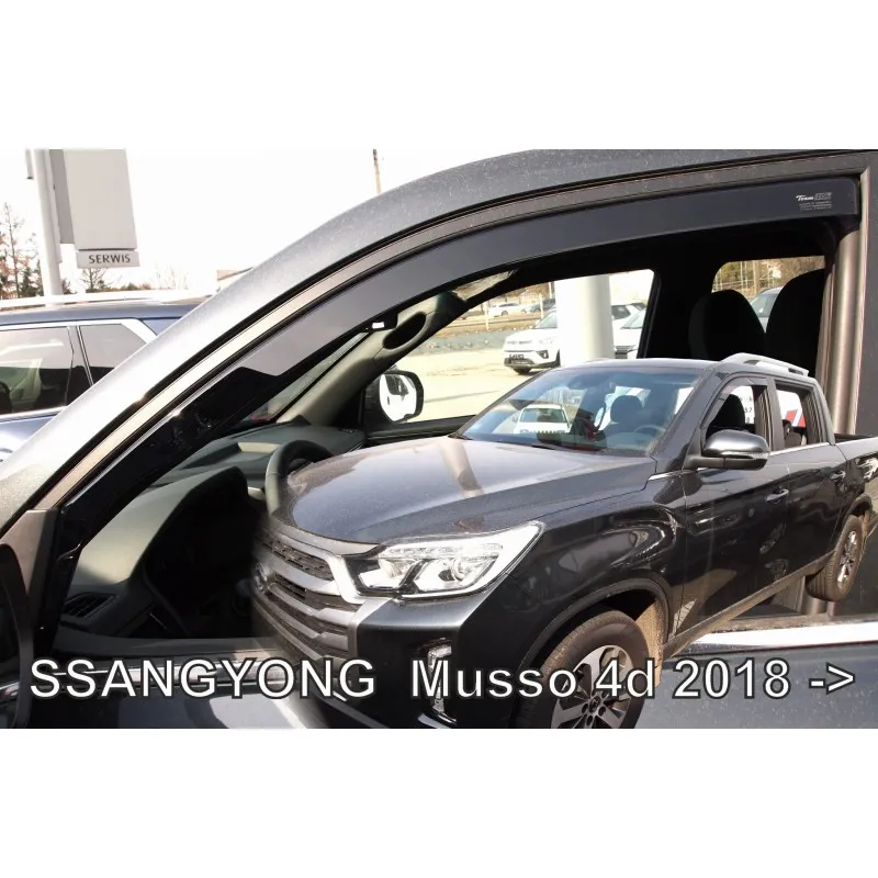 Ανεμοθραύστες Ssangyong Musso (2018+) sedan- 2τμχ. εμπρός, Heko