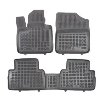 Λαστιχένια πατάκια HYUNDAI Santa Fe IV (2020-2024) - 5 seats τύπου σκαφάκι - 3τμχ., Rezaw Plast
