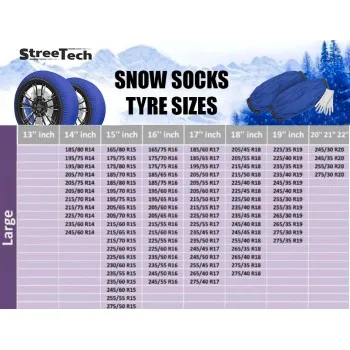 Χιονοκουβέρτες Streetech - μπλε χρώμα - μέγεθος L - σετ 2τμχ.