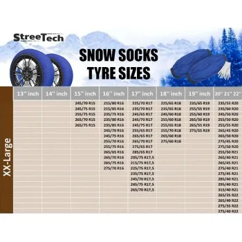 Χιονοκουβέρτες Streetech - μπλε χρώμα - μέγεθος XXL - σετ 2τμχ.