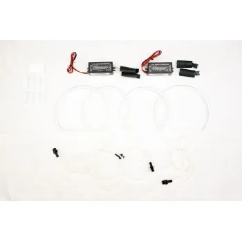 Δαχτυλίδια BMW E46 coupe (1998-2003) / BMW E46 Sedan, Combi (1998-2005) angel eyes με 4 μεγάλα δαχτυλίδια 144mm - Λευκό χρώμα