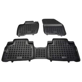 Λαστιχένια πατάκια FORD Galaxy III (2015-2023) / FORD S-Max II (2015+) - τύπου σκαφάκι - 3τμχ., Rezaw Plast