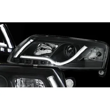 Φανάρια εμπρός Audi A6 4F (2004-2008) led lightbar, χωρίς λάμπες (Η7) - σετ 2τμχ.
