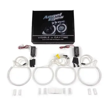 Δαχτυλίδια BMW E46 coupe (1998-2003) / BMW E46 Sedan, Combi (1998-2005) angel eyes - Λευκό χρώμα