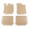 Λαστιχένια πατάκια Wv Golf 4 / Wv Bora / VW Beetle / VW Jetta / Skoda Octavia 1 (1997-2010) / Seat Leon και Toledo (1999-2005) - τύπου σκαφάκι - μπεζ - 4τμχ., Rezaw Plast