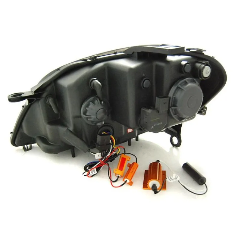 Φανάρια εμπρός Mercedes ML W164 (2005-2008) led chrome με τρεχούμενο φλας - σετ 2τμχ.