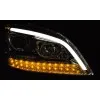 Φανάρια εμπρός Mercedes ML W164 (2005-2008) led chrome με τρεχούμενο φλας - σετ 2τμχ.