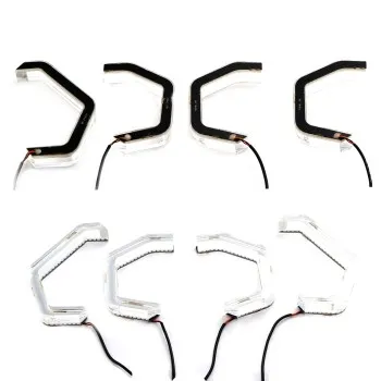 Δαχτυλίδια BMW F30 angel eyes - U-Design - με 2 χρώματα και λειτουργία φλας (λευκό και κίτρινο)