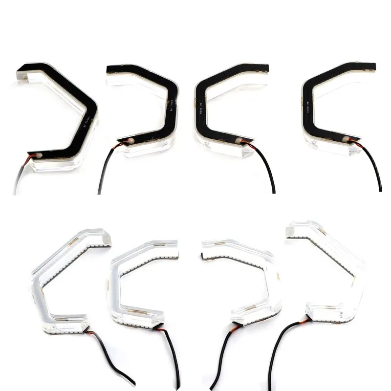 Δαχτυλίδια BMW F30 angel eyes - U-Design - με 2 χρώματα και λειτουργία φλας (λευκό και κίτρινο)