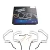 Δαχτυλίδια BMW F30 angel eyes - U-Design - με 2 χρώματα και λειτουργία φλας (λευκό και κίτρινο)