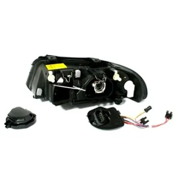 Φανάρια εμπρός Audi A4 (1999-2001) - μαύρα , χωρίς λάμπες (Η7) - σετ 2τμχ.