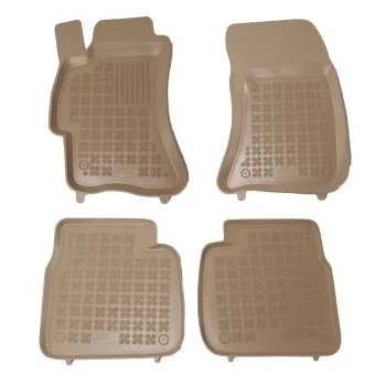 Λαστιχένια πατάκια SUBARU Impreza (2007-2011) / Forester (2008-2013) / Legacy (2004-2009) - τύπου σκαφάκι - μπεζ - 4τμχ., Rezaw Plast