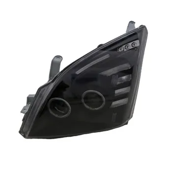 Φανάρια εμπρός Toyota Land Cruiser 120 (2003-2009) angel eyes - μαύρα , με λάμπες (Η7) - σετ 2τμχ.