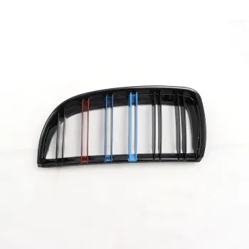 Καρδιές μάσκας BMW E90 με διπλή γρίλια (2005-2008) - tri color - 2τμχ.