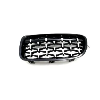 Μάσκα BMW F30 (2011-2019) - γυαλιστερή - Diamond Design - χρωμίου/μαύρη - 2τμχ.