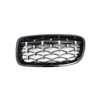 Μάσκα BMW F30 (2011-2019) - γυαλιστερή - Diamond Design - χρωμίου/μαύρη - 2τμχ.