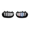 Καρδιές μάσκας BMW E60 με διπλή γρίλια (2005-2010) - tri color - 2τμχ.