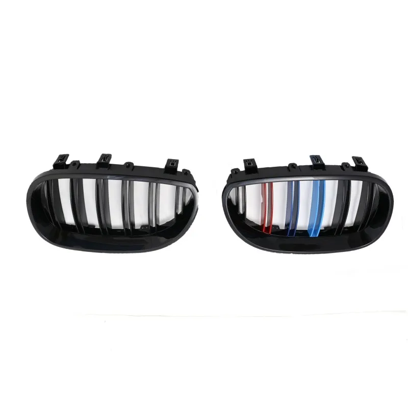 Καρδιές μάσκας BMW E60 με διπλή γρίλια (2005-2010) - tri color - 2τμχ.