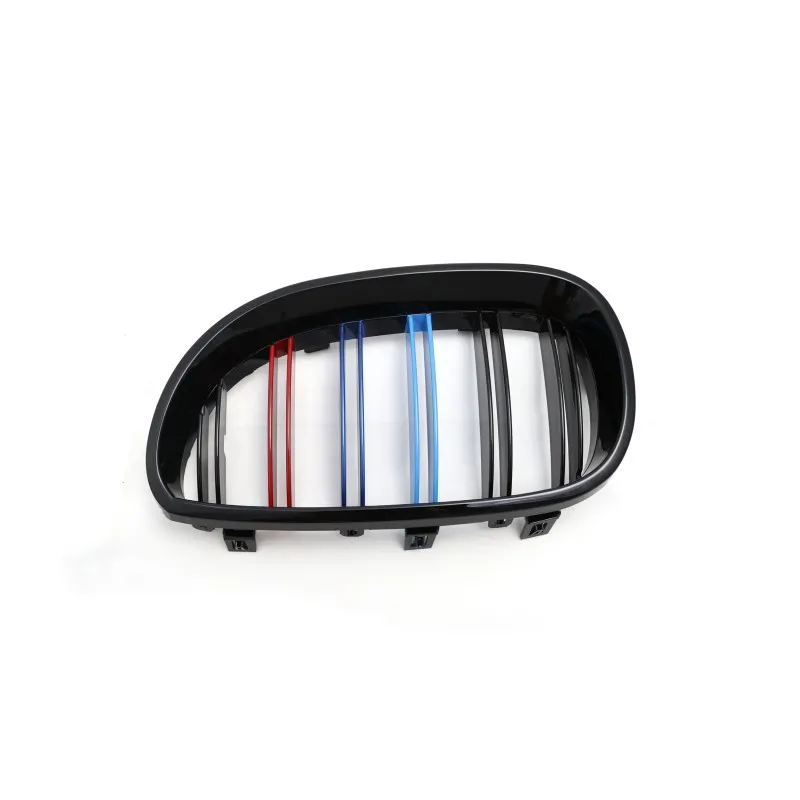 Καρδιές μάσκας BMW E60 με διπλή γρίλια (2005-2010) - tri color - 2τμχ.