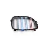 Καρδιές μάσκας BMW E60 με διπλή γρίλια (2005-2010) - tri color - 2τμχ.