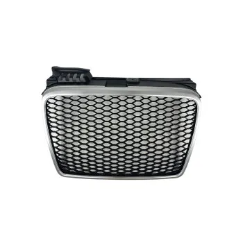 Μάσκα Audi A4 B7 (2004-2008) - RS LOOK ασημένιο - ματ, χωρίς σήμα