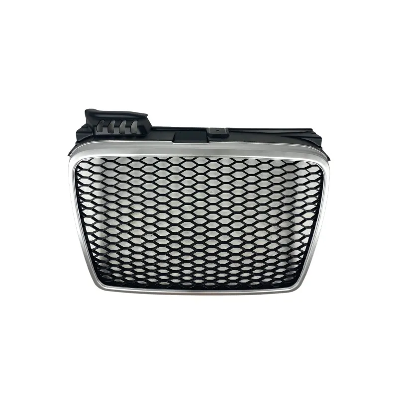 Μάσκα Audi A4 B7 (2004-2008) - RS LOOK ασημένιο - ματ, χωρίς σήμα