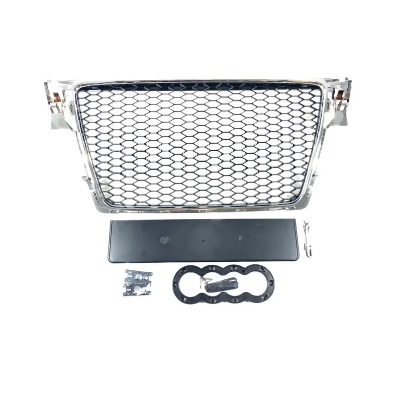 Μάσκα Audi A4 / S4 B8 (2008-2011) - RS LOOK με πλαίσιο χρωμίου, χωρίς σήμα